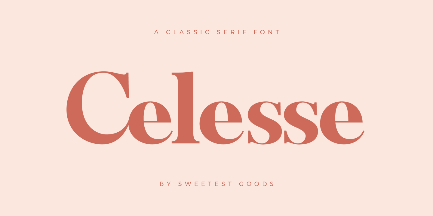 Przykład czcionki Celesse Regular